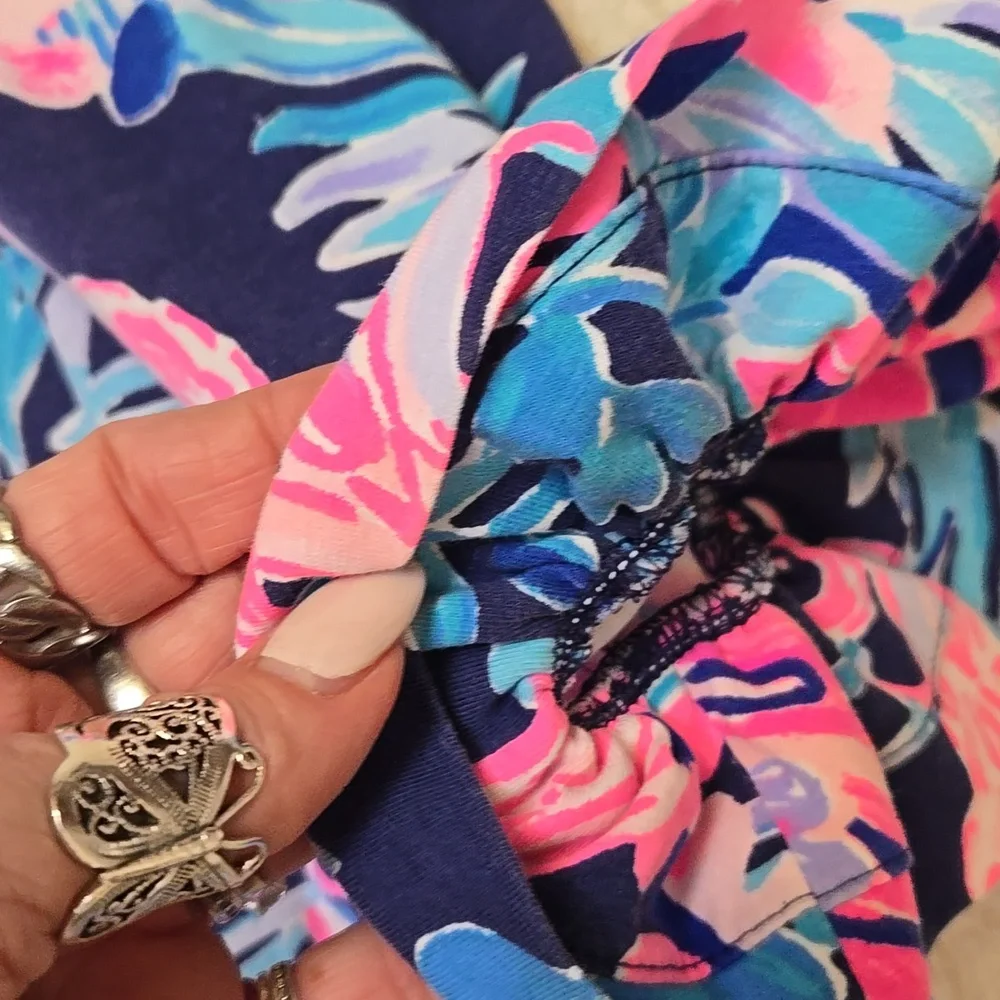 Lilly Pulitzer Multi-Colored 3/4 Length Lula Ruffle Sleeve Top - Picture 3 of 7